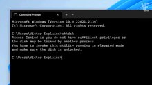 Solved - Access Denied when trying to enter chkdsk on CMD