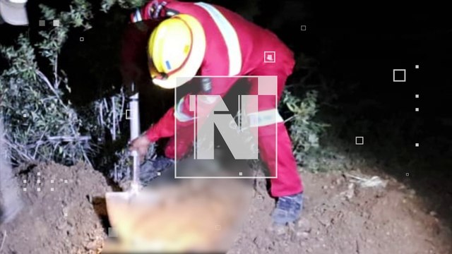 ¡Estaba enterrado! Hallan cadáver en serranías de Alto Sacaba en Cochabamba