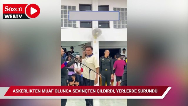 Askerlikten muaf olunca sevinçten çıldırdı, yerlerde süründü