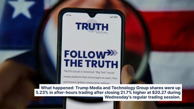 Trump Media Surges After Hours Following A 21% Rally, Makes POTUS Richer By $410 Million—Official Trump Memecoin Also Gains