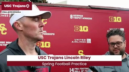USC Trojans' Lincoln Riley Evaluates Big Ten Conference Football