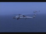 Navy Helicopter fires missile
