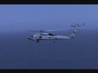 Navy Helicopter fires missile