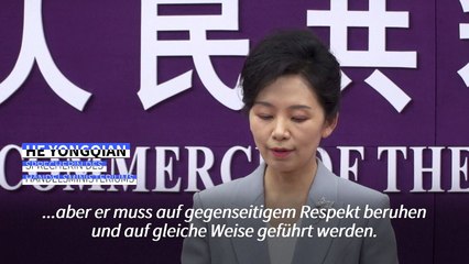 Zollstreit: China ruft USA zu Entgegenkommen auf "halbem Wege" auf