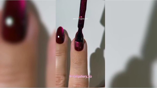 Pink Cherry Glass Nails | Stunning & Trendy Nails For 2025 #viral #trending