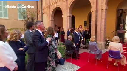 La regina Camilla a palazzo Guiccioli, re Carlo nella Basilica di San Vitale