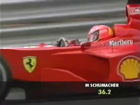 F1 – Rubens Barrichello, Michael Schumacher (Ferrari V10) action in qualifying – Austria 2000