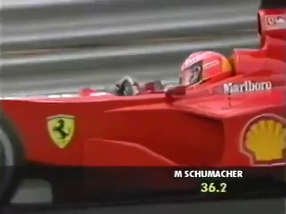 F1 – Rubens Barrichello, Michael Schumacher (Ferrari V10) action in qualifying – Austria 2000