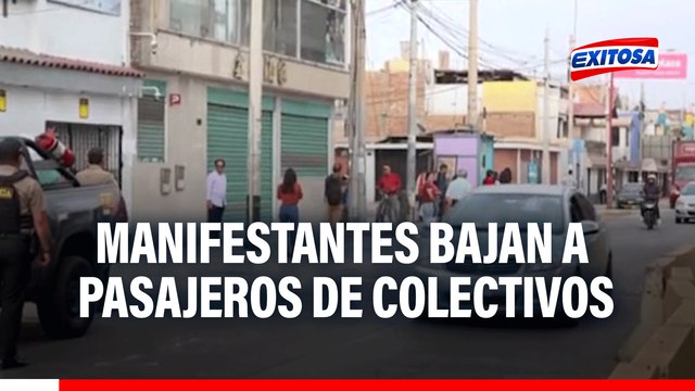 Callao: Manifestantes bajan a pasajeros de colectivos que circulan pese a paro de transportistas