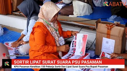 KPU PASAMAN KERAHKAN 150 ORANG TENAGA KERJA SORTIR DAN LIPAT SURAT SUARA PSU BUPATI PASAMAN