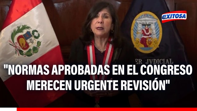 Presidenta del PJ: Existen normas aprobadas en el Congreso que merecen una urgente revisión