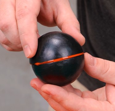 Eco-friendly tennis balls crafted from recycled tires!