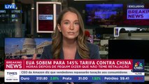 Mercado reage em queda após EUA imporem tarifa de 145% contra a China | CNBC BREAKING