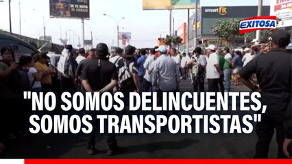 "No somos delincuentes": Transportistas denuncian que contingente policial impide su recorrido al Congreso