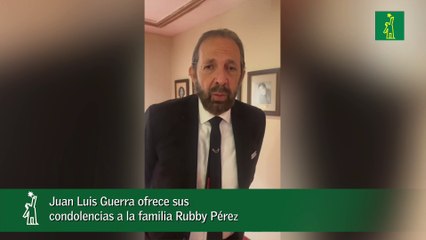 Juan Luis Guerra ofrece sus condolencias a la familia Rubby Pérez