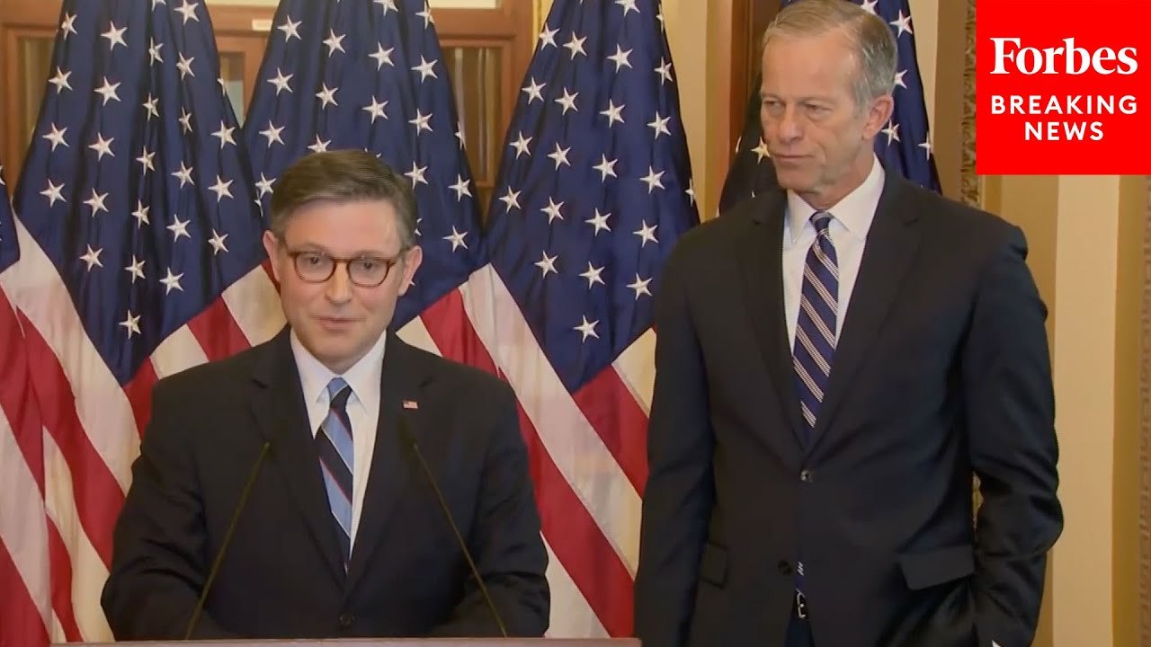 Mike Johnson, John Thune Give 'Positive' Update On Efforts To Pass Budget Reconciliation Bill