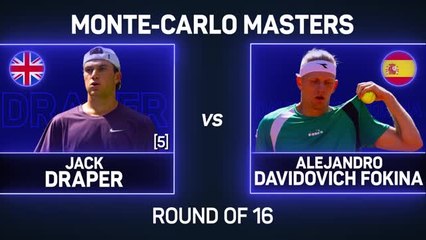 Davidovich Fokina teaches Draper a clay-court lesson at Monte Carlo