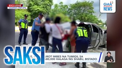 Kotse, humarurot imbes na tumigil sa checkpoint; P680,000 halaga ng shabu, bistado | Saksi