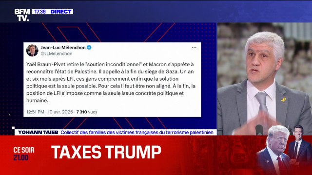 État palestinien: La priorité des priorités c'est de sortir les otages qui restent , appelle Yohann Taieb du collectif des familles des victimes françaises du terrorisme palestinien