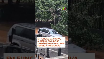 Temporal forma ‘rio de lama’ em rua de São Paulo; Defesa Civil emite alerta severo #shorts