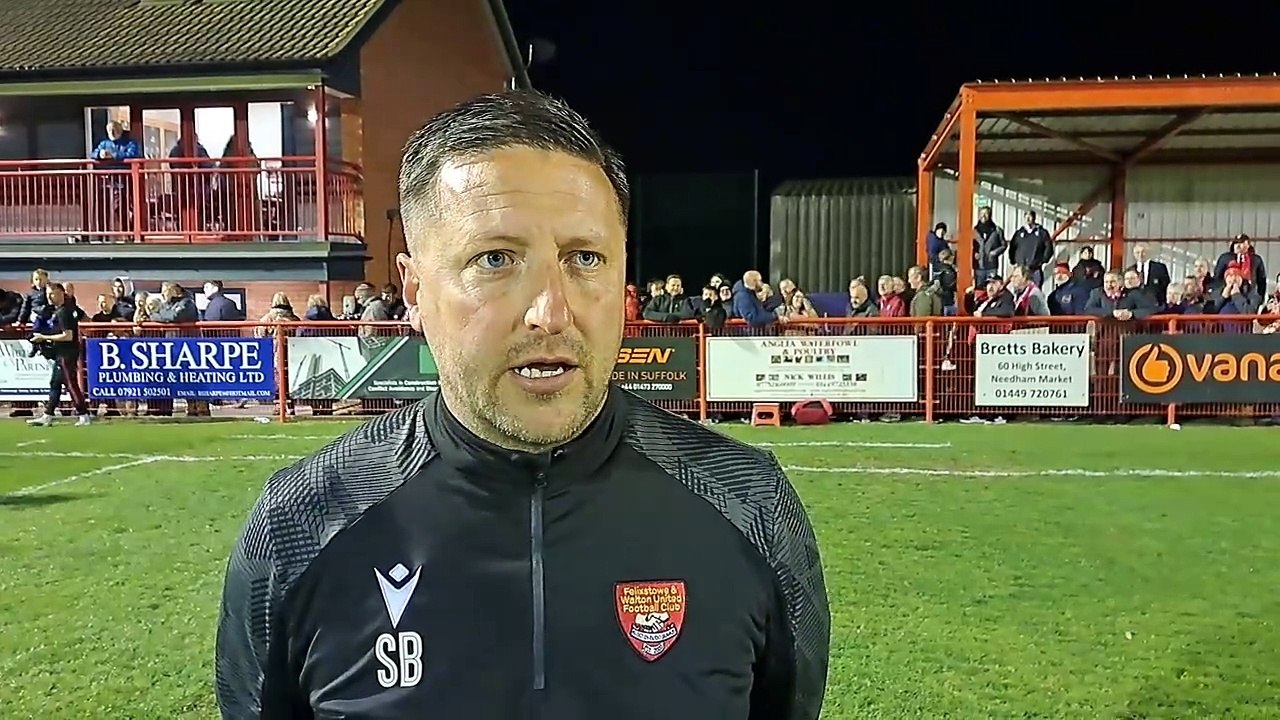 Felixstowe & Walton United manager Stuart Boardley on their Suffolk Premier Cup Final penalty shootout success against Leiston