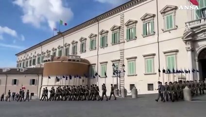 Il servizio di Guardia d'onore al Quirinale per il 173esimo della polizia