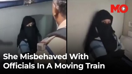 Train Conflict: Woman's Misbehavior with Railway Staff Captured on Camera