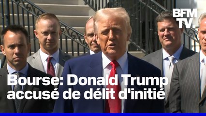 Suspension des droits de douane: Donald Trump accusé de délit d'initié