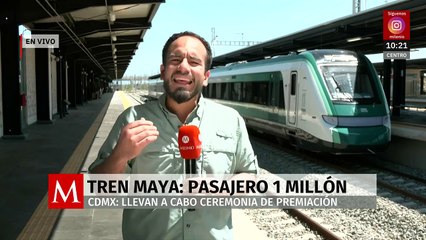 Realizan ceremonia de premiación del pasajero 1 millón del Tren Maya
