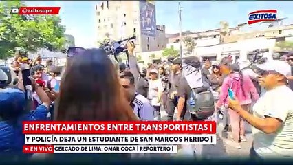 Paro en Lima: Joven estudiante queda HERIDO tras enfrentamientos entre manifestantes y policías