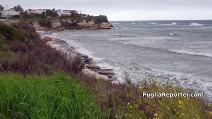 Trani: mareggiata per forte vento, il video da Matinelle