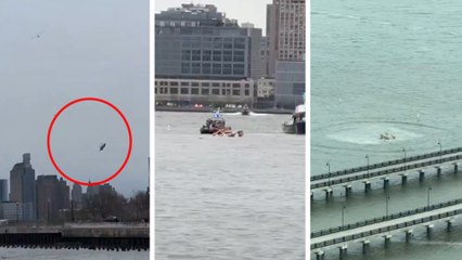 Nueva York: Helicóptero cae en el Río Hudson; se desconocen razones del desplome
