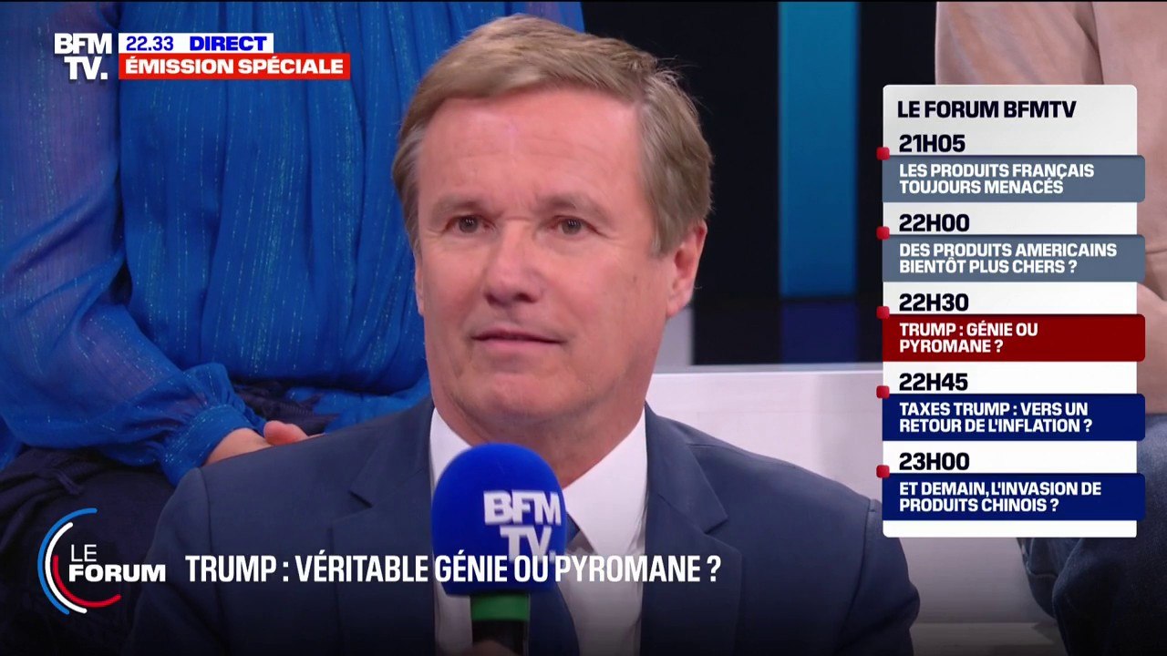 Droits de douane: pour Nicolas Dupont-Aignan (Debout la France), Donald Trump a fait une "très bonne affaire" pour les États-Unis