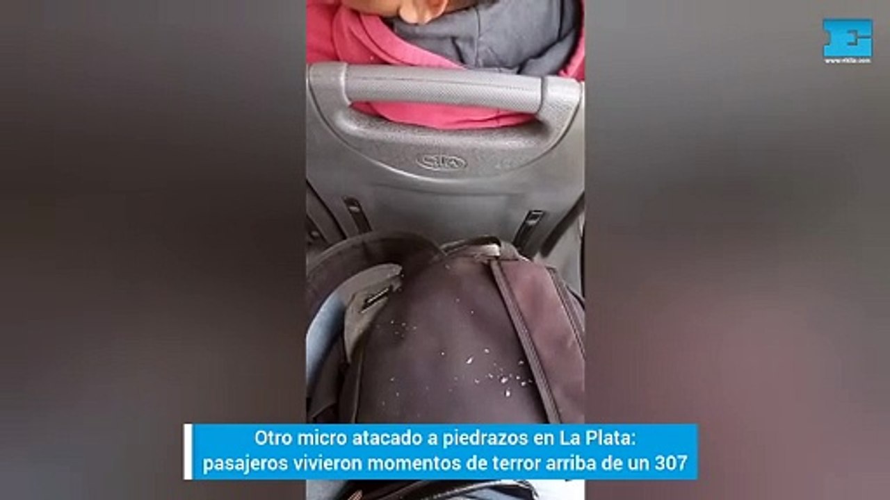 Otro micro atacado a piedrazos en La Plata: pasajeros vivieron momentos de terror arriba de un 307