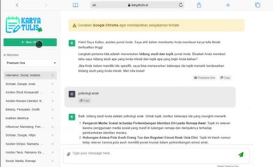 KaryaTulis AI, Menulis Karya Ilmiah Lebih Cepat, Hasil Lebih Hebat!