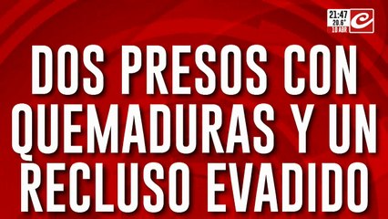 Fuga cinematografica: dos presos con quemaduras y un recluso evadido