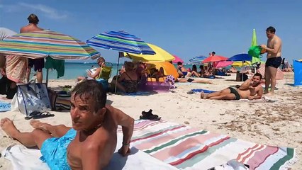 Beach : Beach walk on the virgin nudist beach of Mallorca
