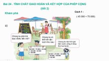 Toán lớp 4 - Bài 24 Tính chất giao hoán và kết hợp của phép cộng || DINOTECH
