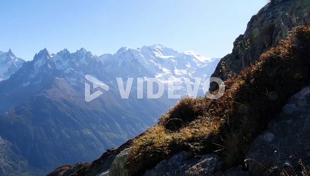 Mont Blanc view from the Aiguilles Rouge, near Chamonix
