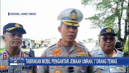 Minibus Rombongan Pengantar Umrah Tabrakan 'Adu Banteng' di Gresik, 7 Orang Tewas