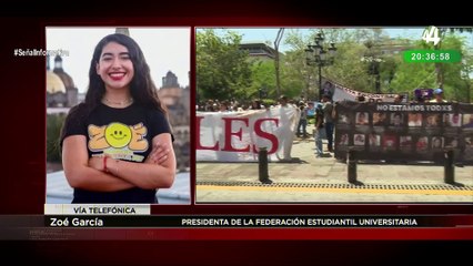 Zoé García de la FEU, explica que instalarán una mesa de trabajo para evitar más desapariciones