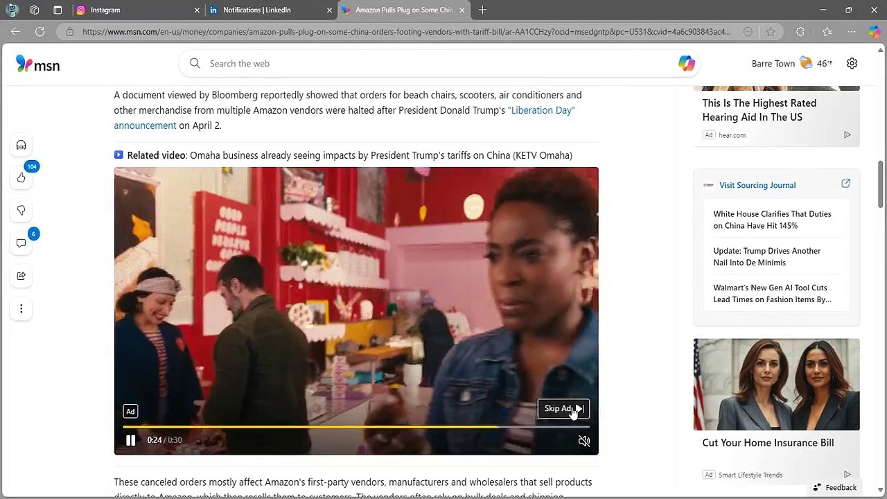 Facebook Live 4-10-2025 Amazon Pulls Plug on Some China Orders, Footing Vendors with Tariff Bill