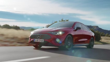 The all-new Mercedes-Benz CLA with EQ Technology in Red Driving Video