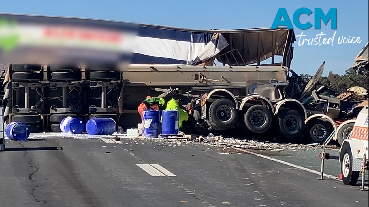 Crews work for 30 hours to clear hazardous chemicals after fatal truck crash