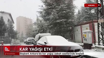 Ankara'da kar yağışı etkisini sürdürmeye devam ediyor