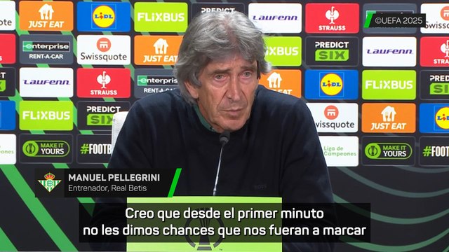 RUEDA de PRENSA de MANUEL PELLEGRINI tras el BETIS 2 - JAGIELLONIA 0