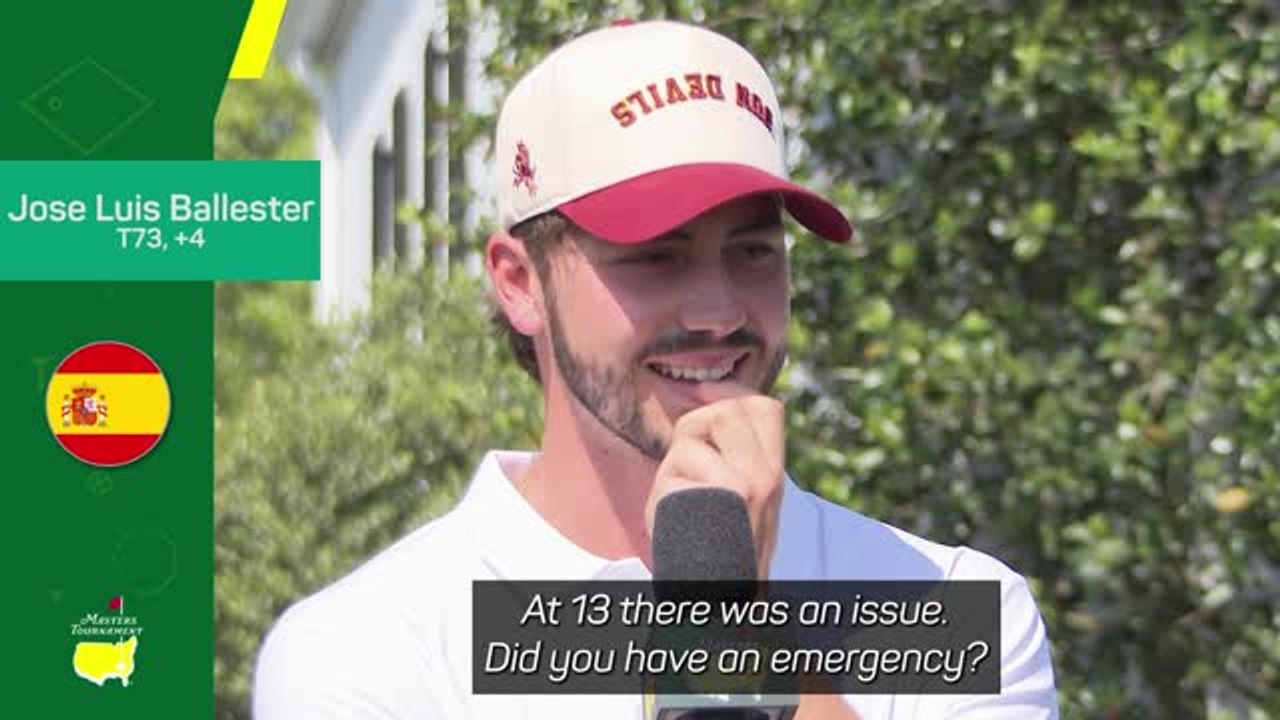 Ballester sees funny side after being caught urinating on course