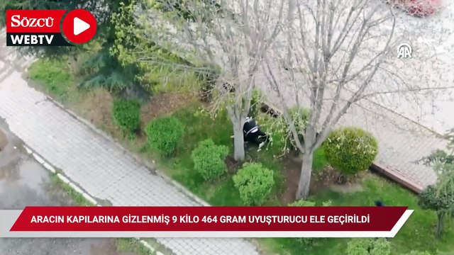 Kayseri'de bir aracın kapılarına gizlenmiş 9 kilo 464 gram uyuşturucu ele geçirildi