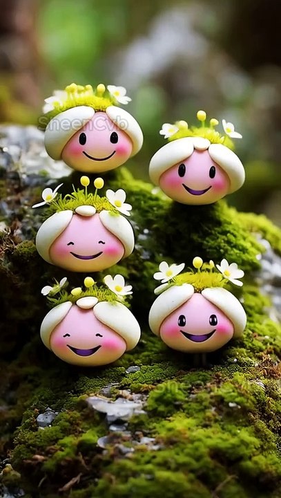 Baby #cute #fantasy #forest #nature #whimsical #flowers #moss #miniature #dolllike #kawaii #ghibli