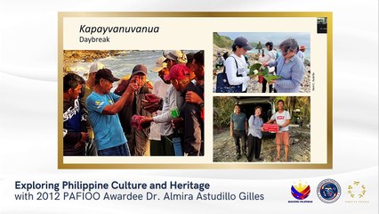 CFO| Exploring Philippine Culture and Heritage with 2012 PAFIOO Awardee Dr Almira Astudillo Gilles
